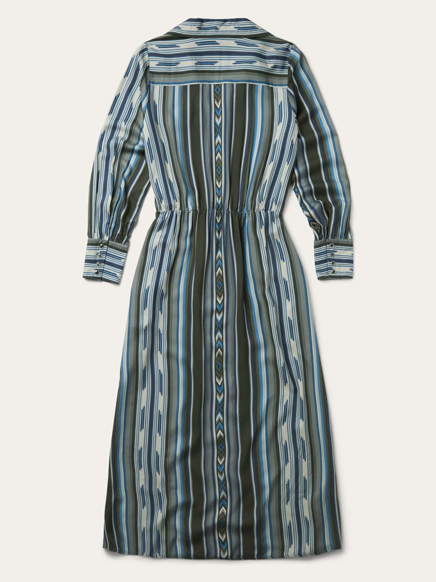 Olive Serape Print Western Dress