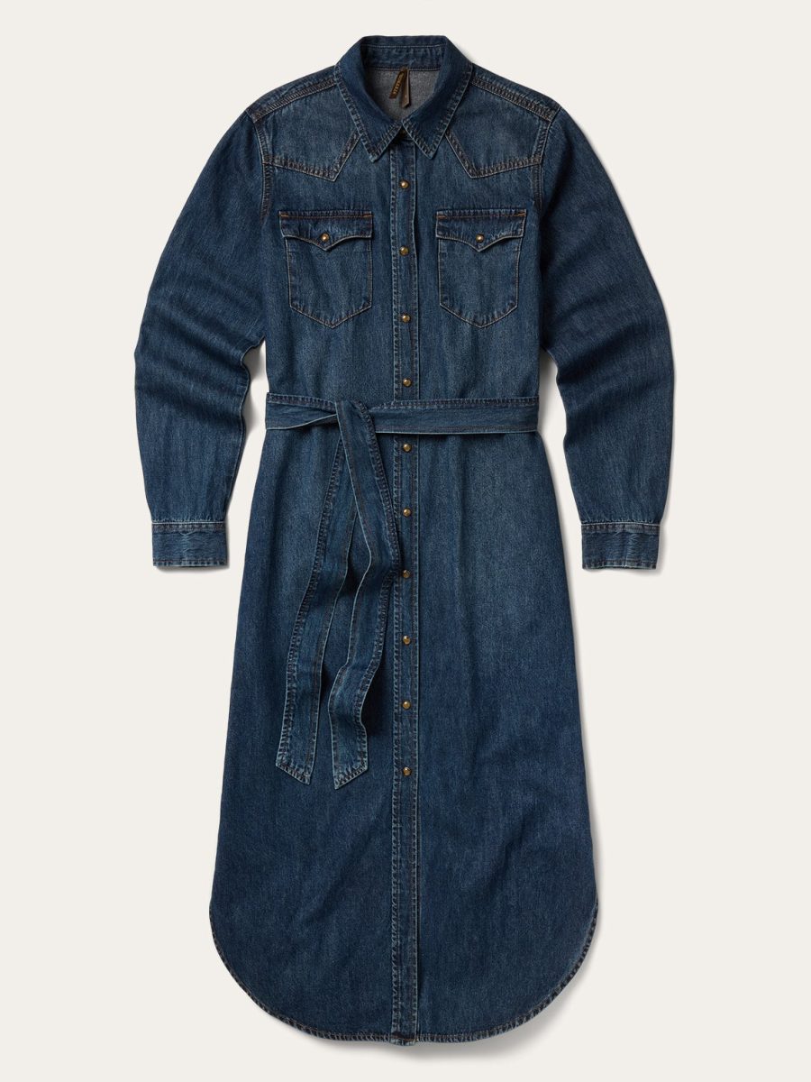 Western Denim Shirt Dress