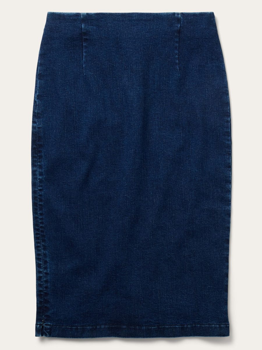 Stretch Denim Pencil Skirt