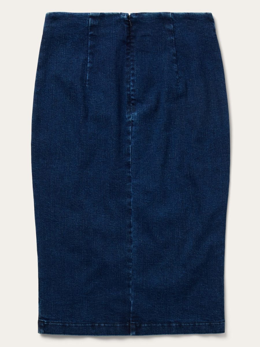Stretch Denim Pencil Skirt