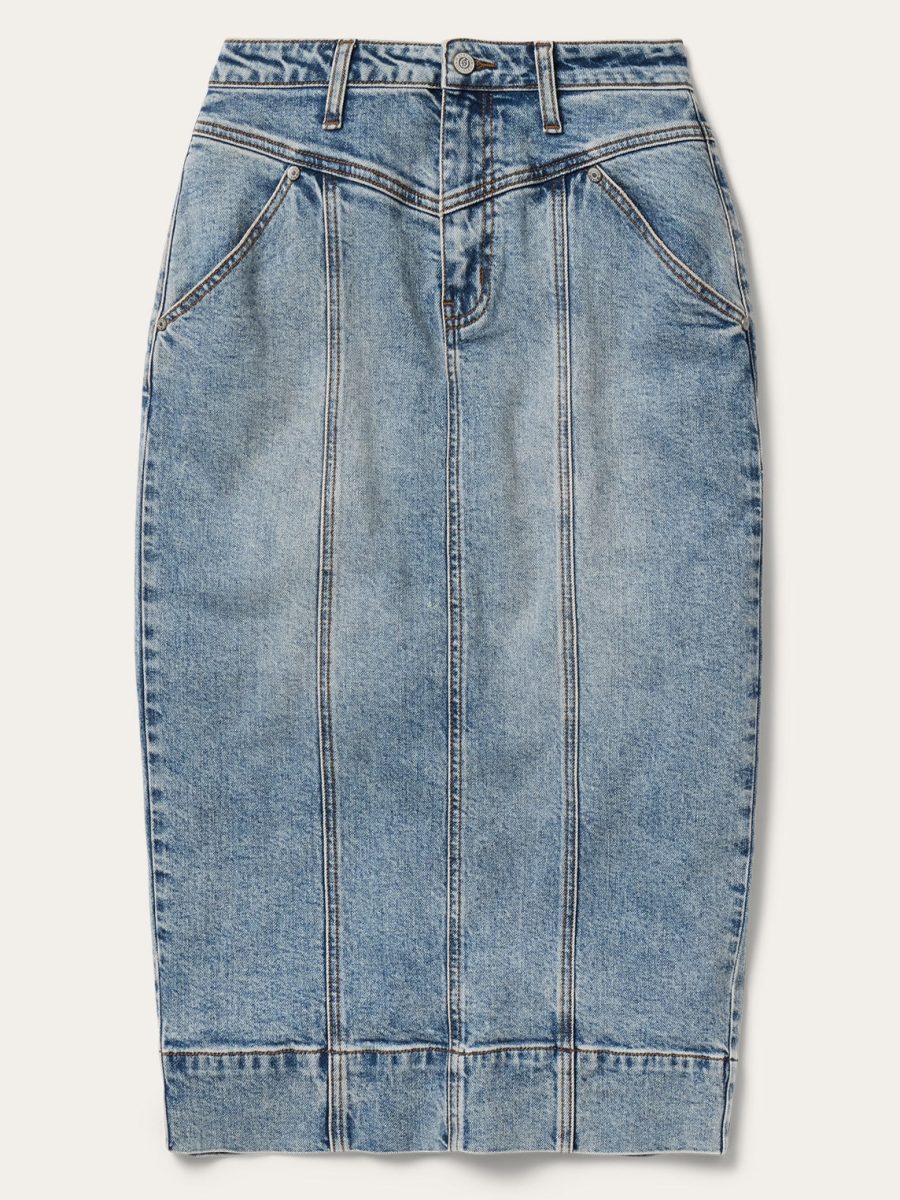 Denim Midi Skirt