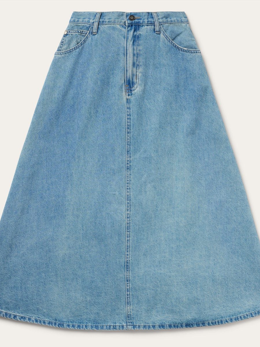 Light Wash Denim Skirt