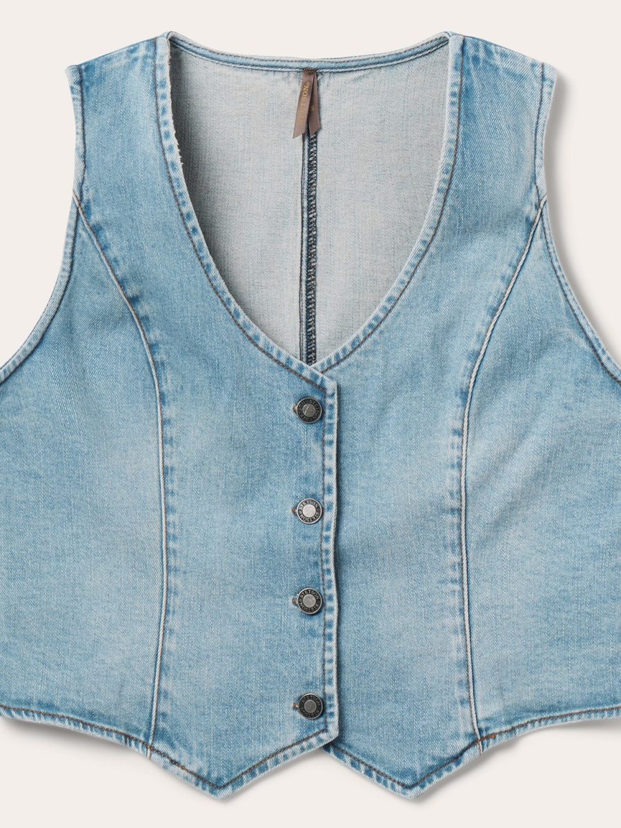 Light Rinse Denim Vest