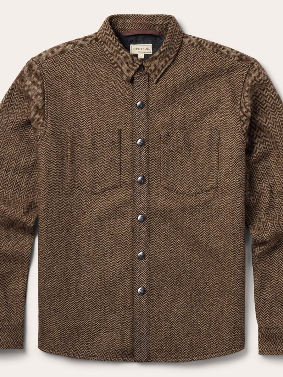 Herringbone Shirt Jacket