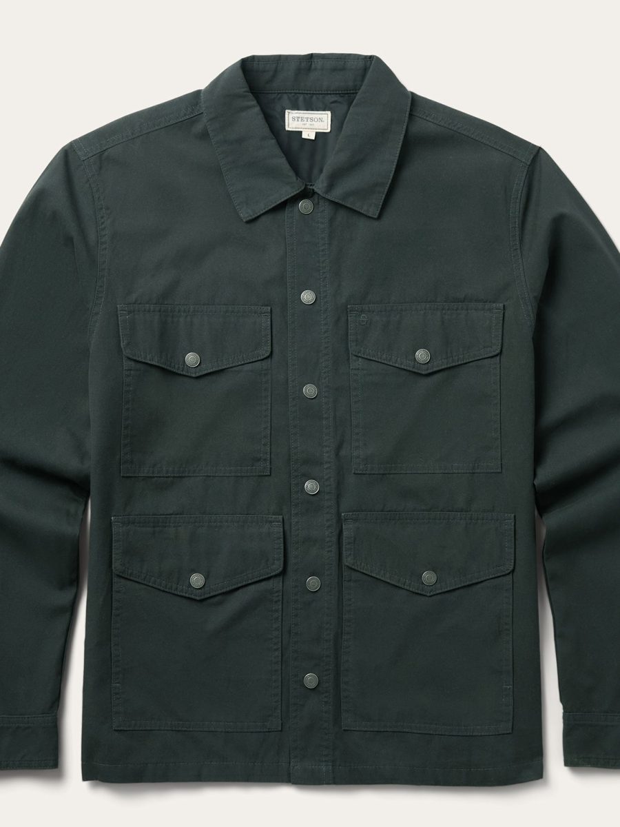 Waxed Canvas Shirt Jacket