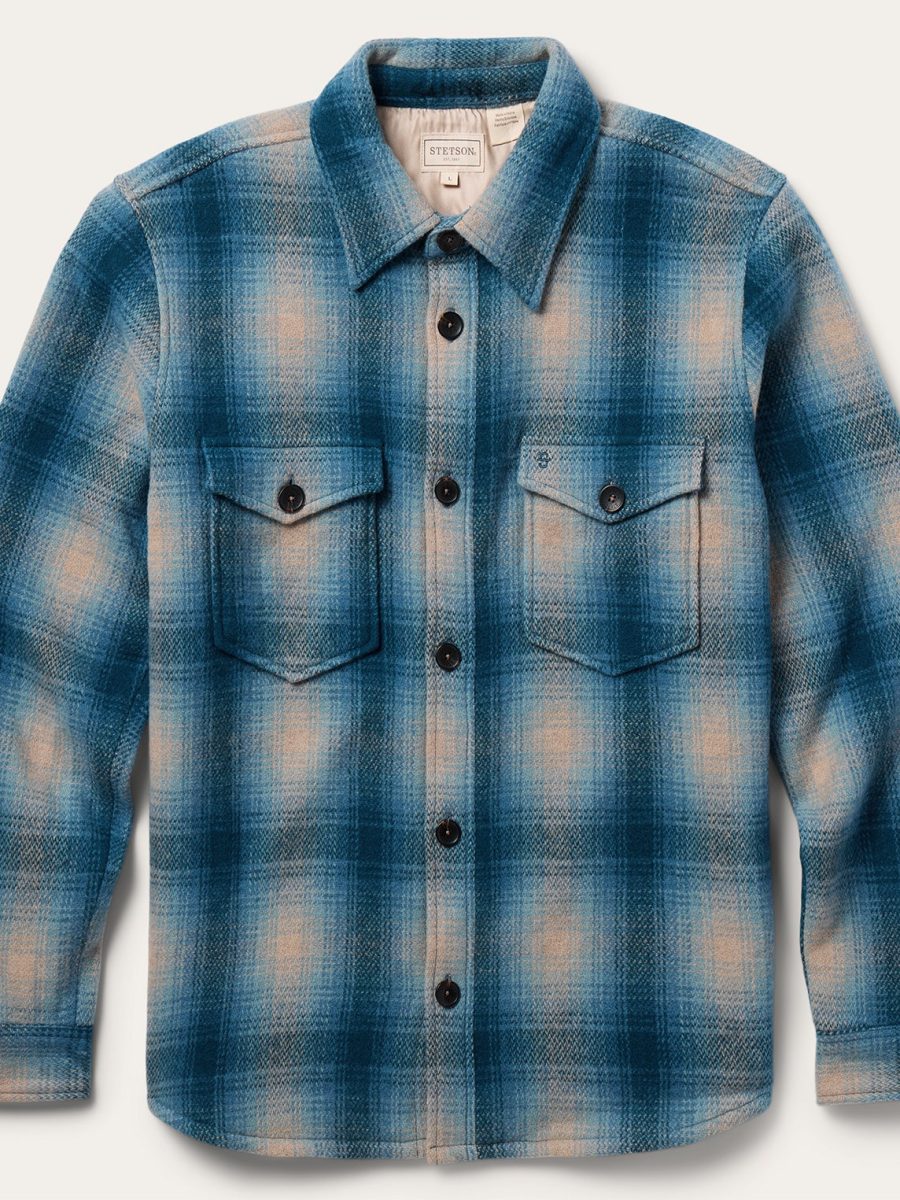 Wool Plaid Shirt Jacket