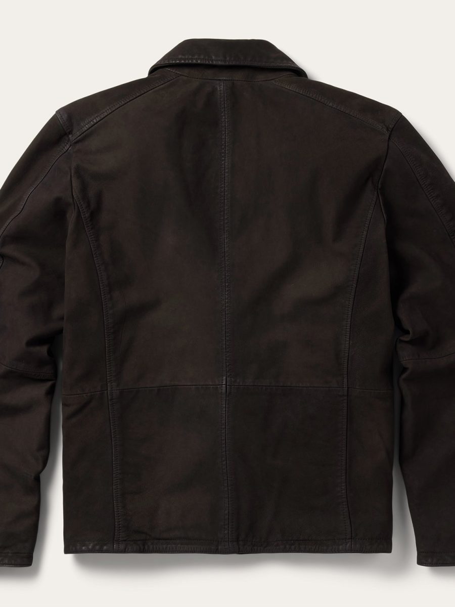 Zip Front Suede Leather Jacket