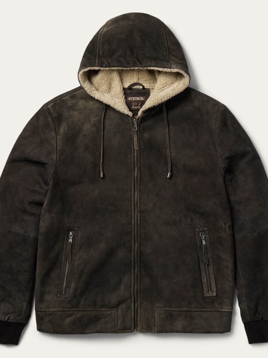 Suede Hooded Jacket