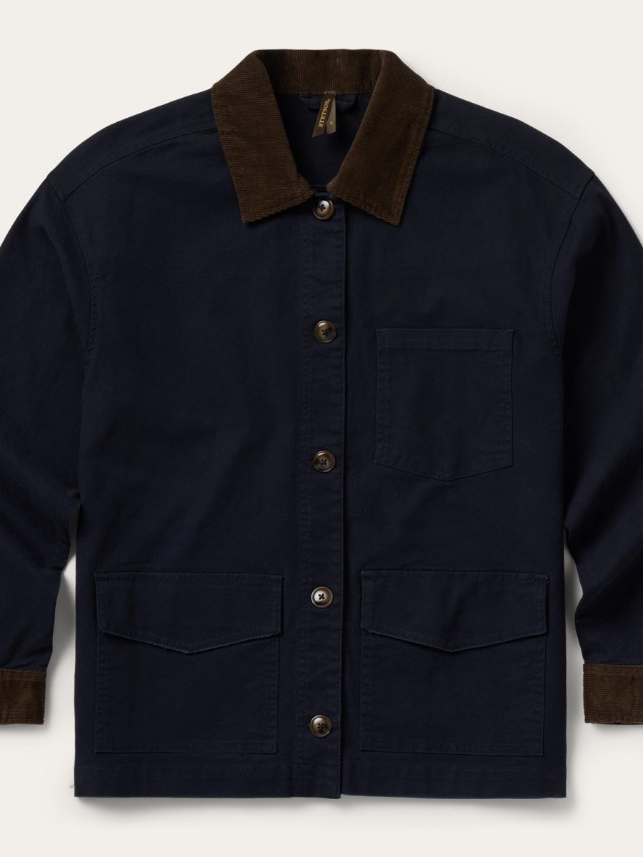 Corduroy Collar Canvas Barn Jacket
