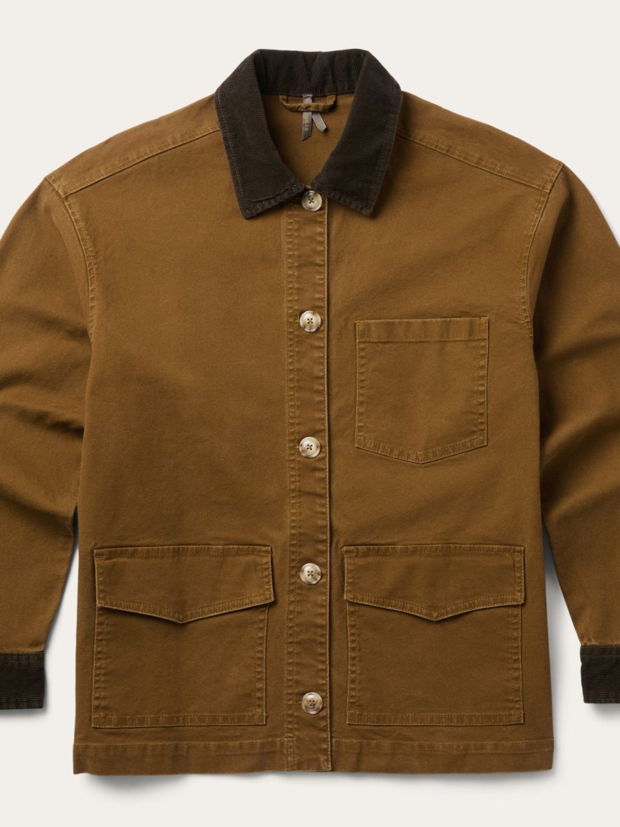 Corduroy Collar Canvas Barn Jacket