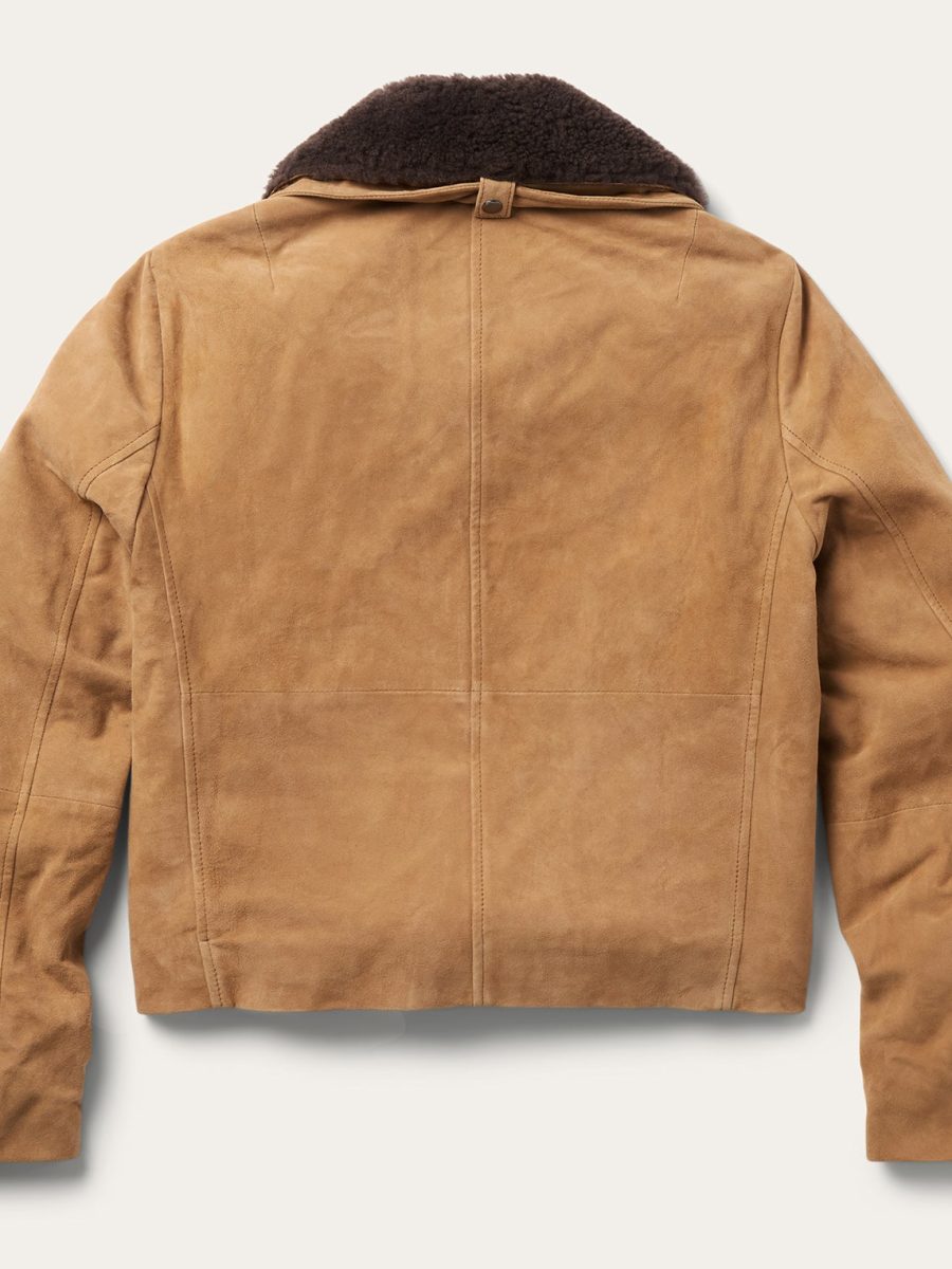 Suede Shearling Cropped Jacket
