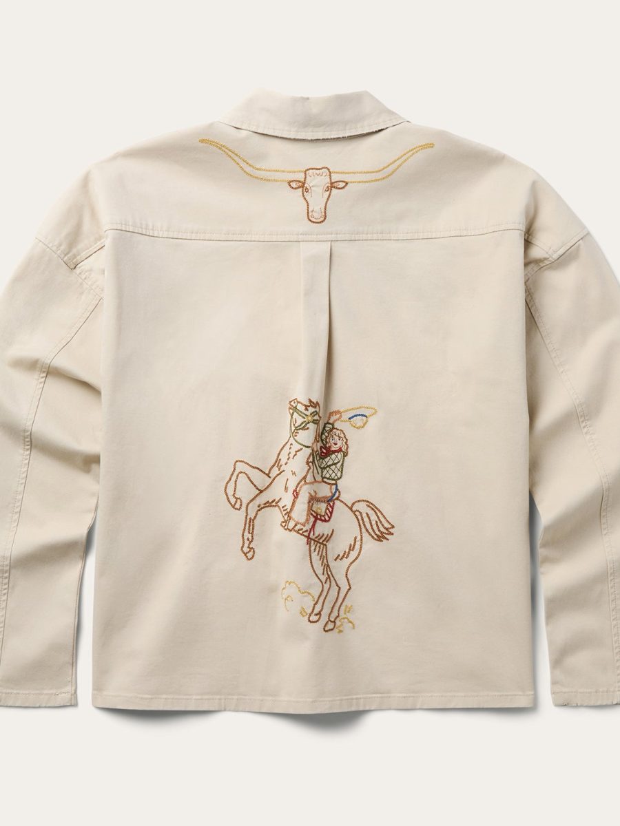 Embroidered Canvas Utility Jacket