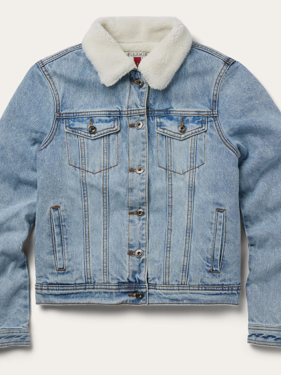 Denim Sherpa Lined Jacket