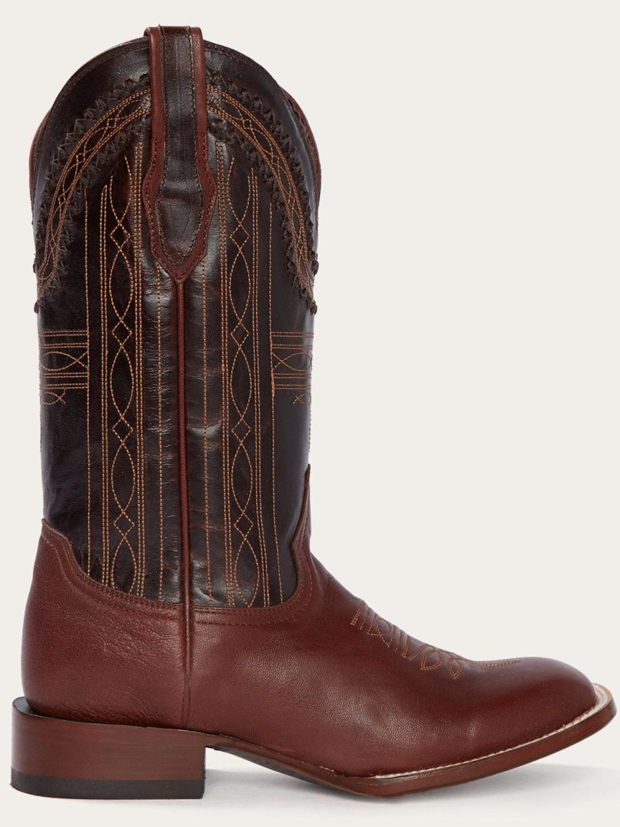 Denver Brown Goat Hand Stitched Cowboy Boot