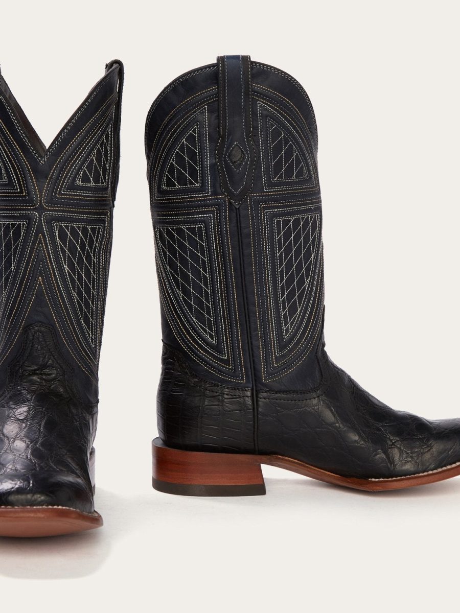 Black Falls Alligator Cowboy Boot