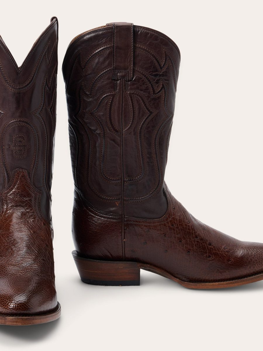 Wyatt Smooth Ostrich Boots