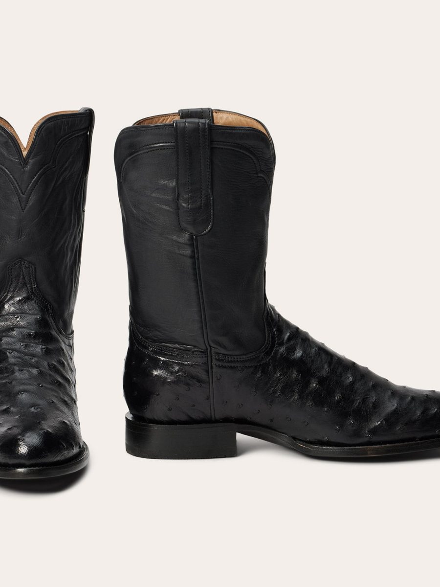 Austin Ostrich Roper Boots
