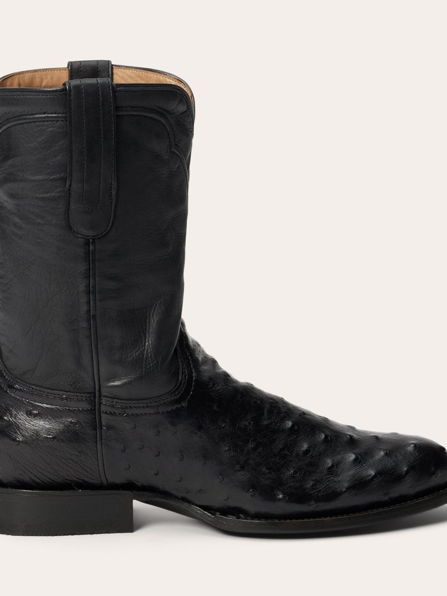 Austin Ostrich Roper Boots