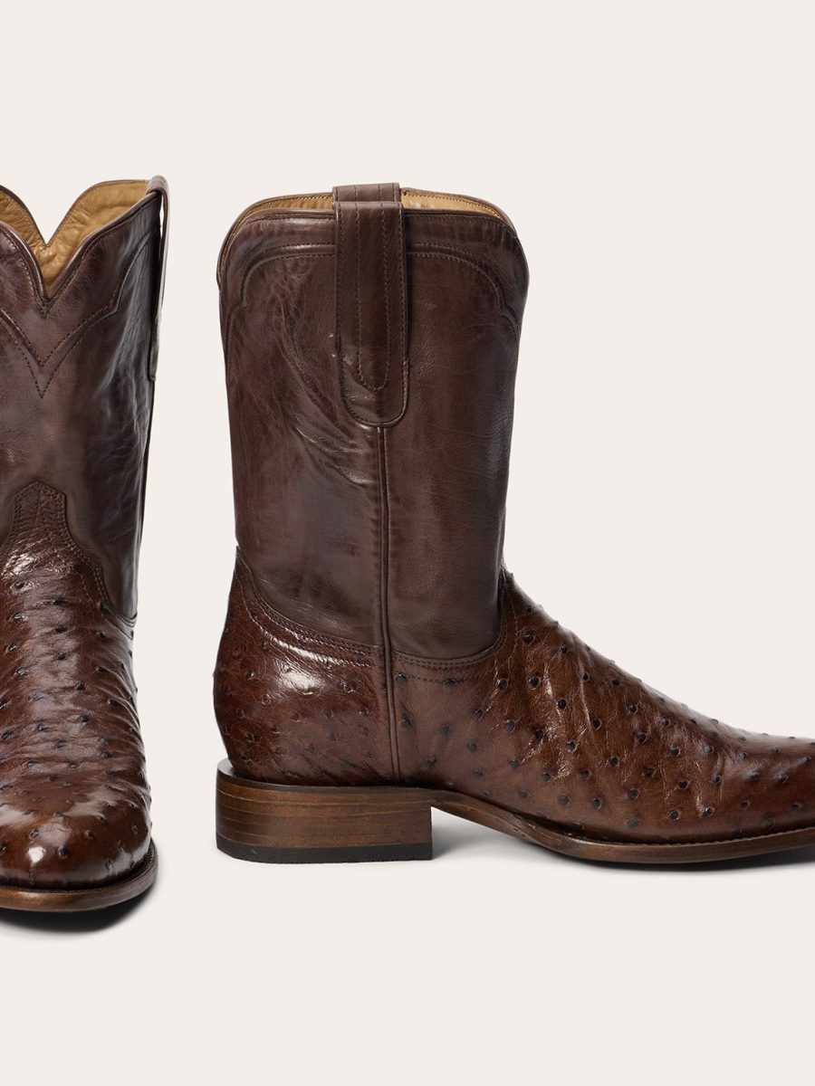 Austin Ostrich Roper Boots