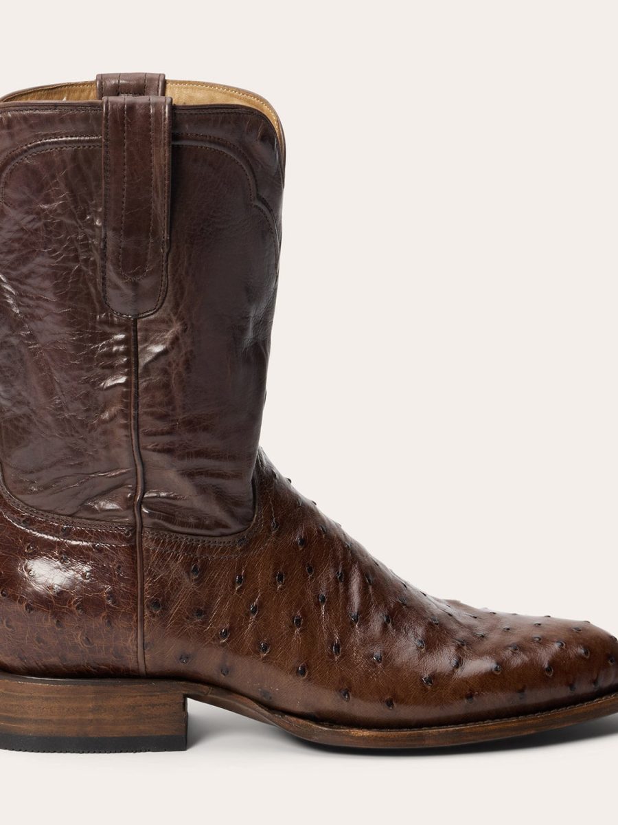 Austin Ostrich Roper Boots