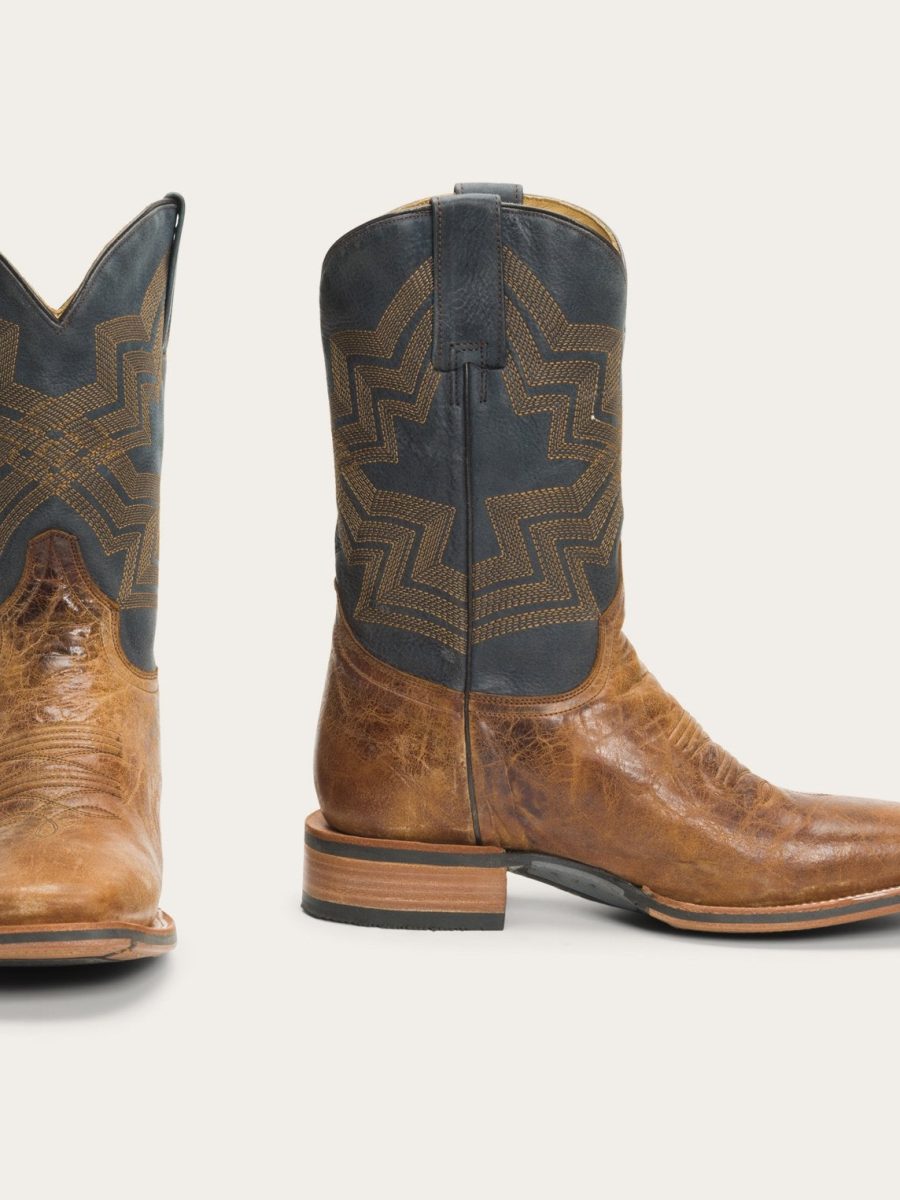 Goddard Burnished Blue & Brown Leather Boot