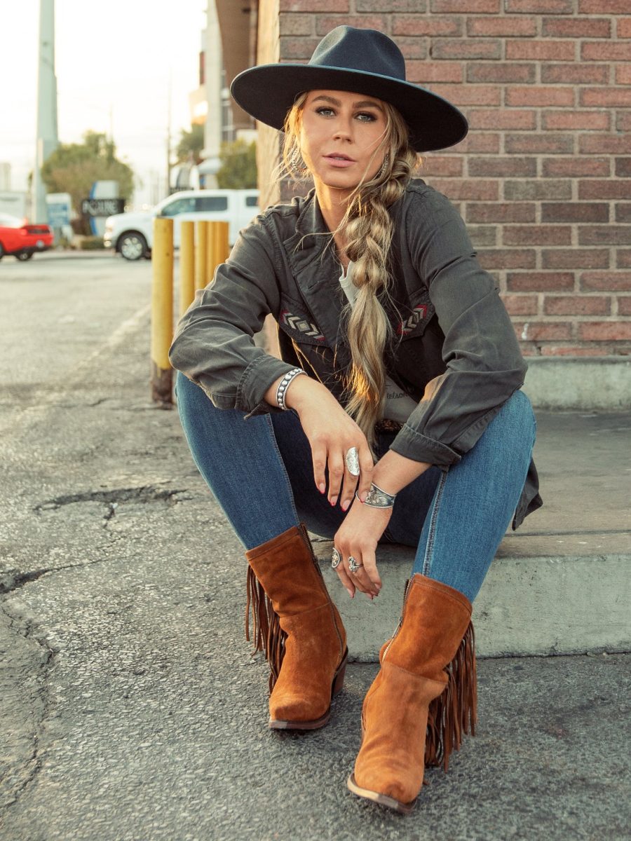 Halle Suede Fringe Side Zip Boot