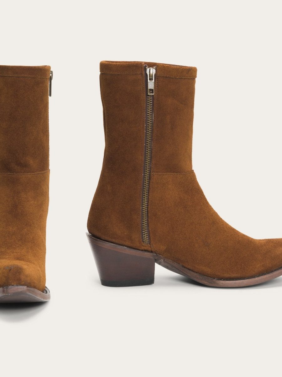 Halle Suede Fringe Side Zip Boot