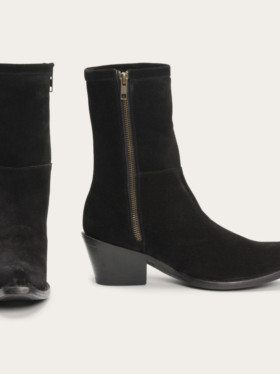 Halle Suede Fringe Side Zip Boot