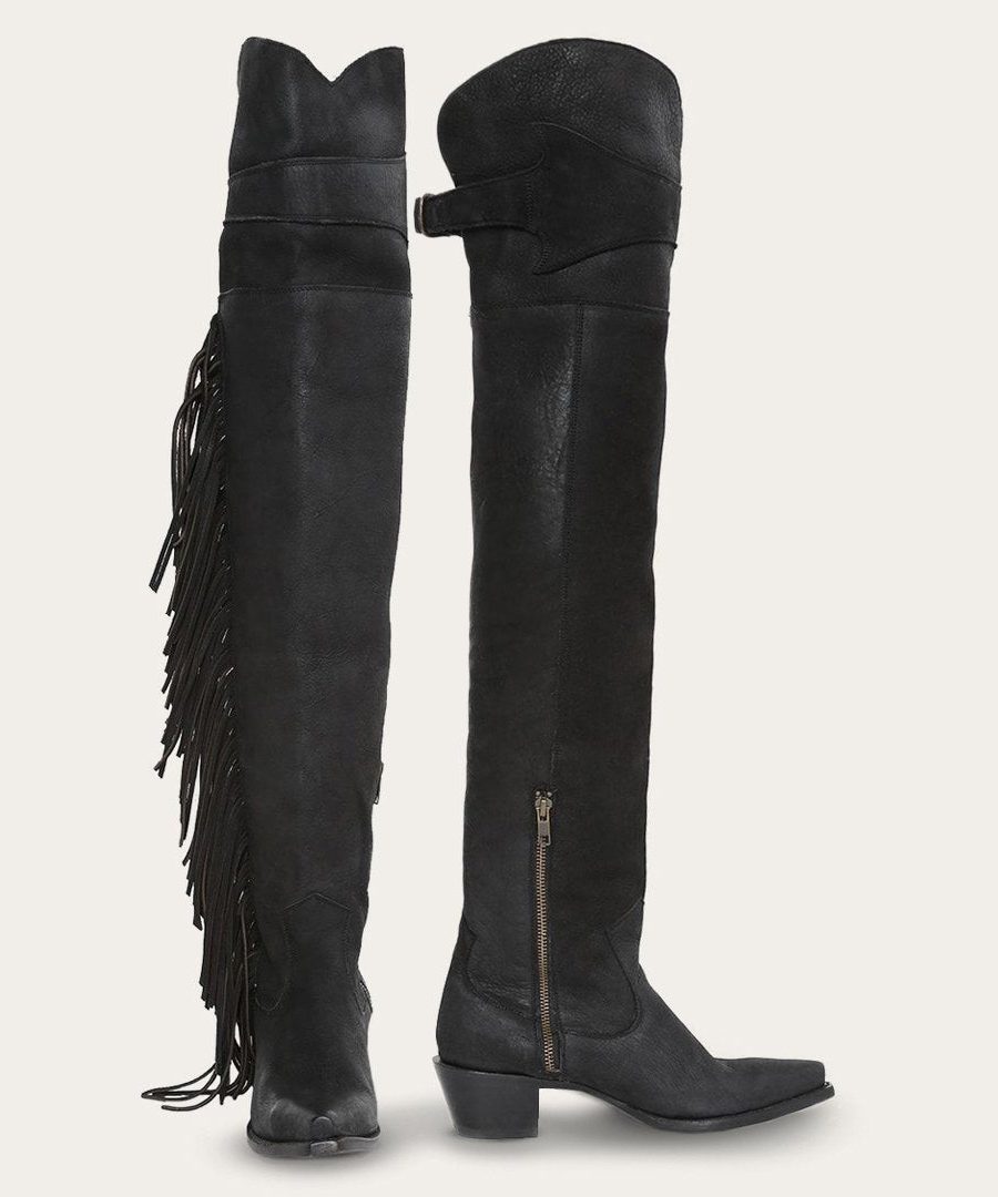 Glam Over-The-Knee Fringe Boot