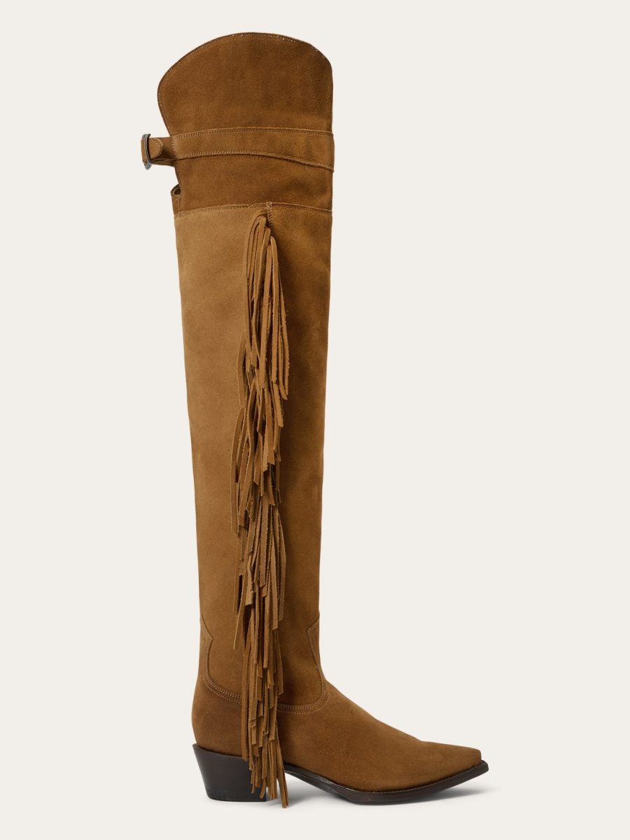 Glam Over-The-Knee Fringe Boot