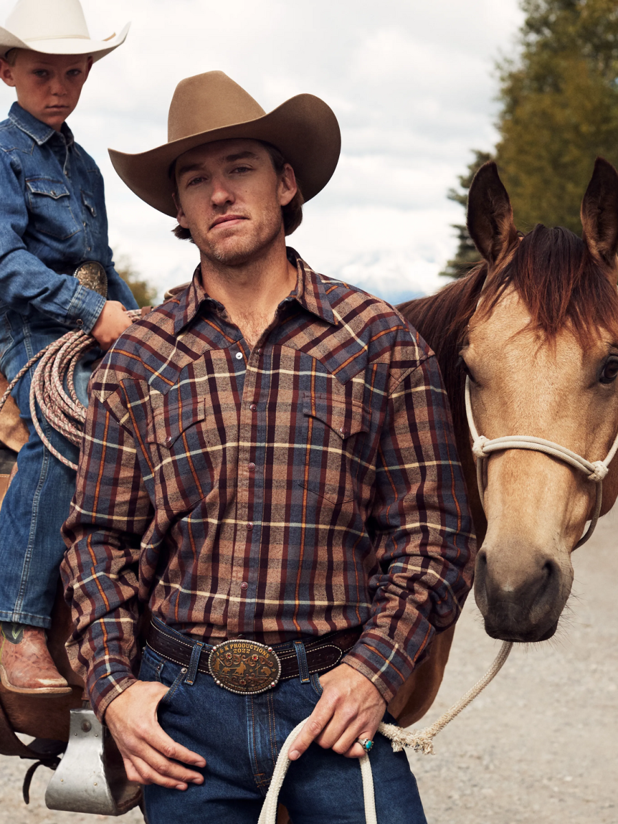 Brushed Flannel Western Shirt