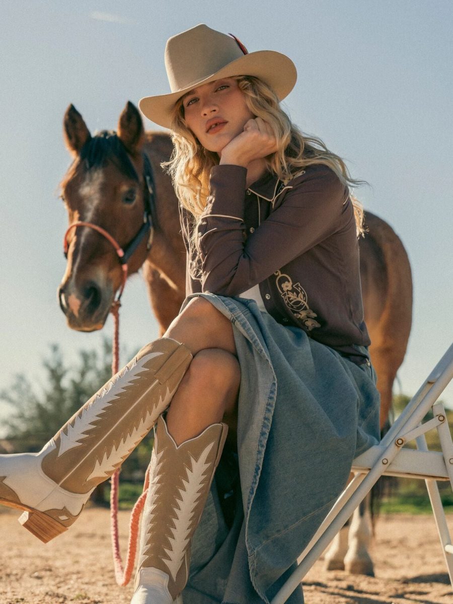Embroidered Retro Western Shirt