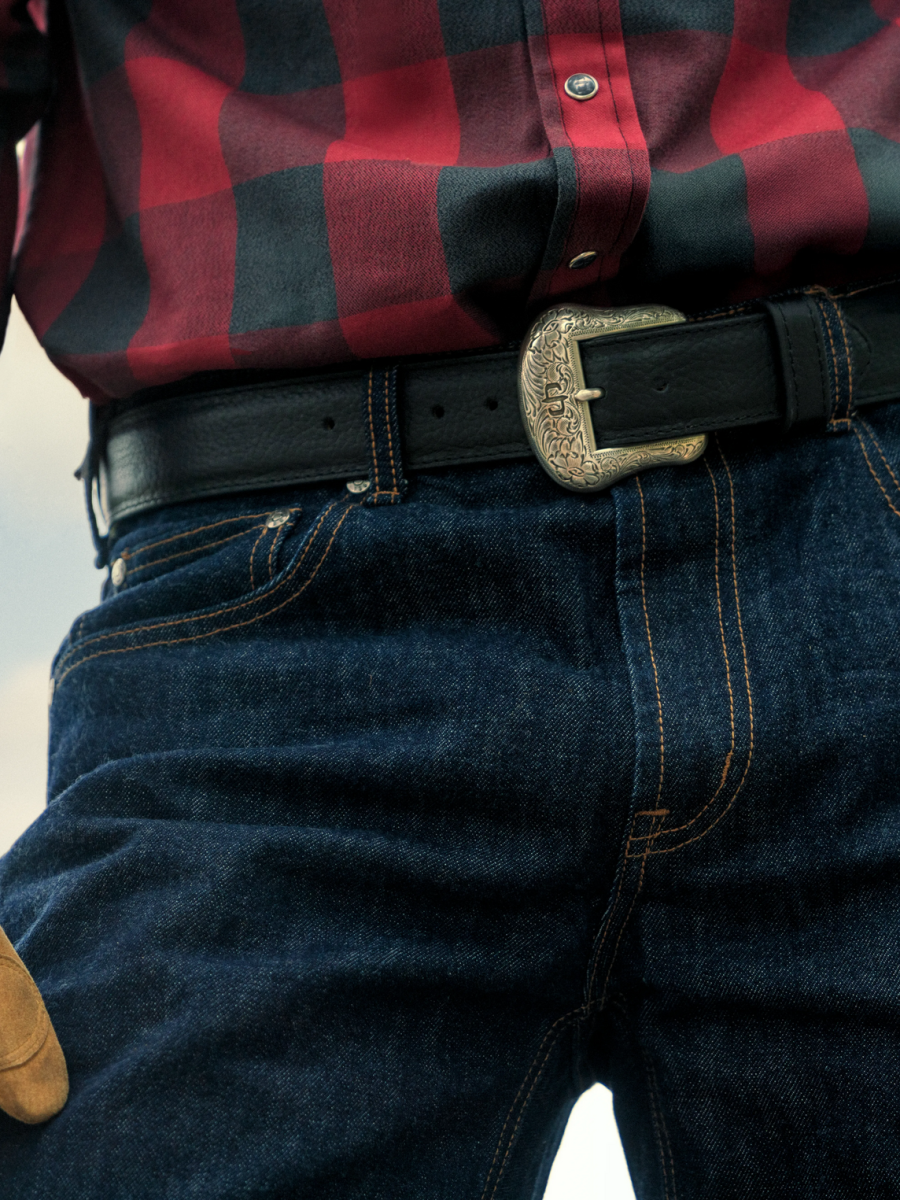 Bison Leather Concho Belt