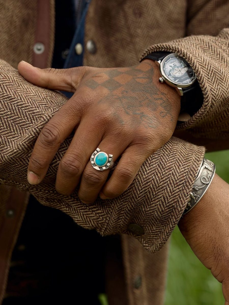 Horseshoe Ring with Turquoise