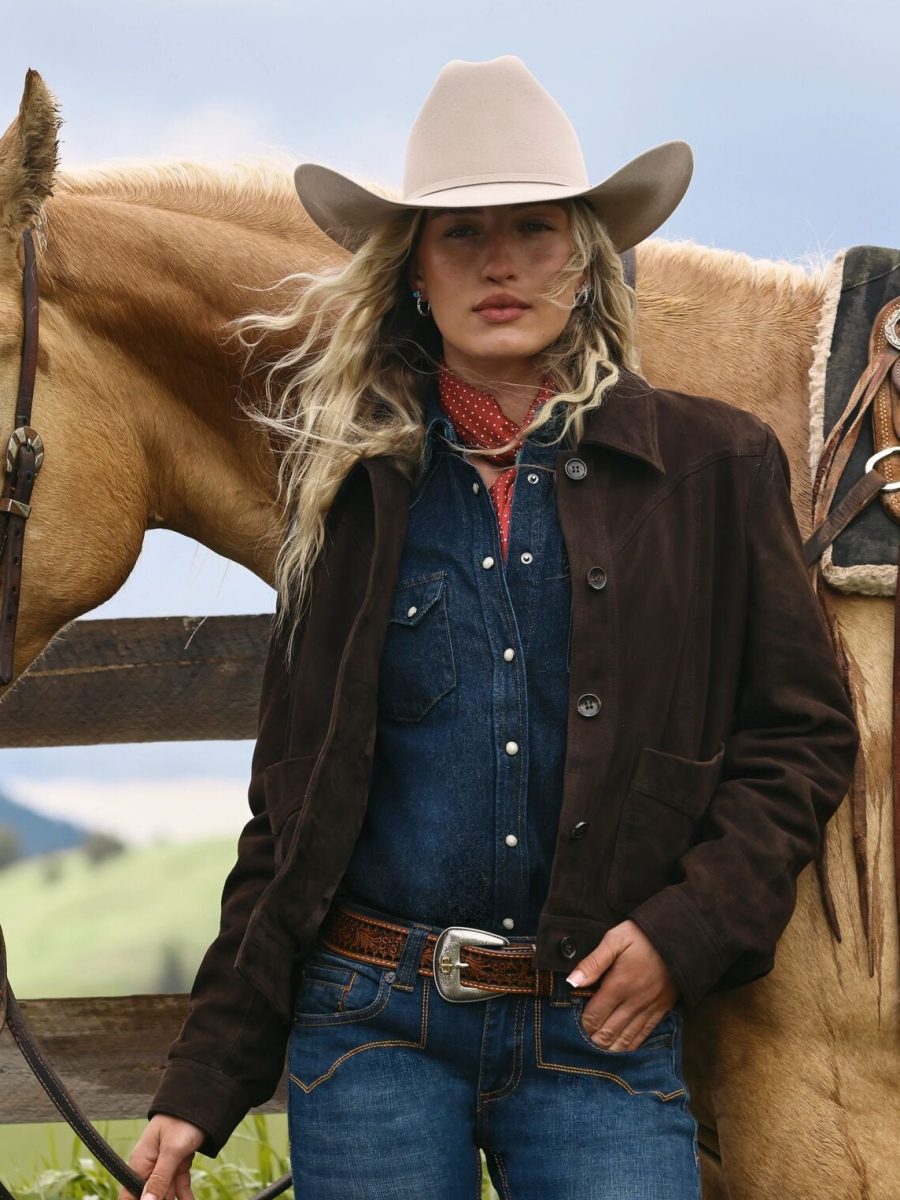 Boxy Suede Western Jacket