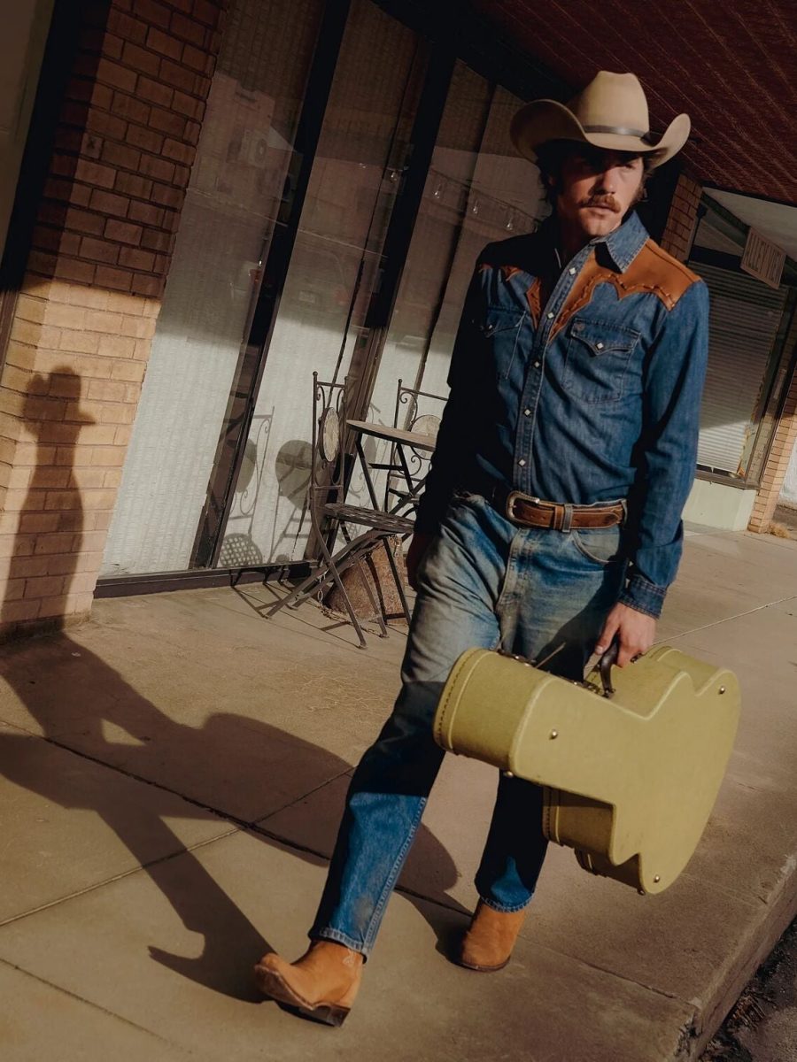 Leather Yoke Denim Shirt