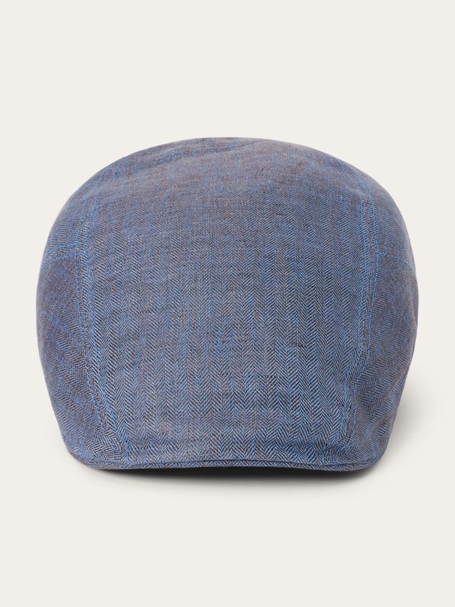 Herringbone Linen Ivy Cap