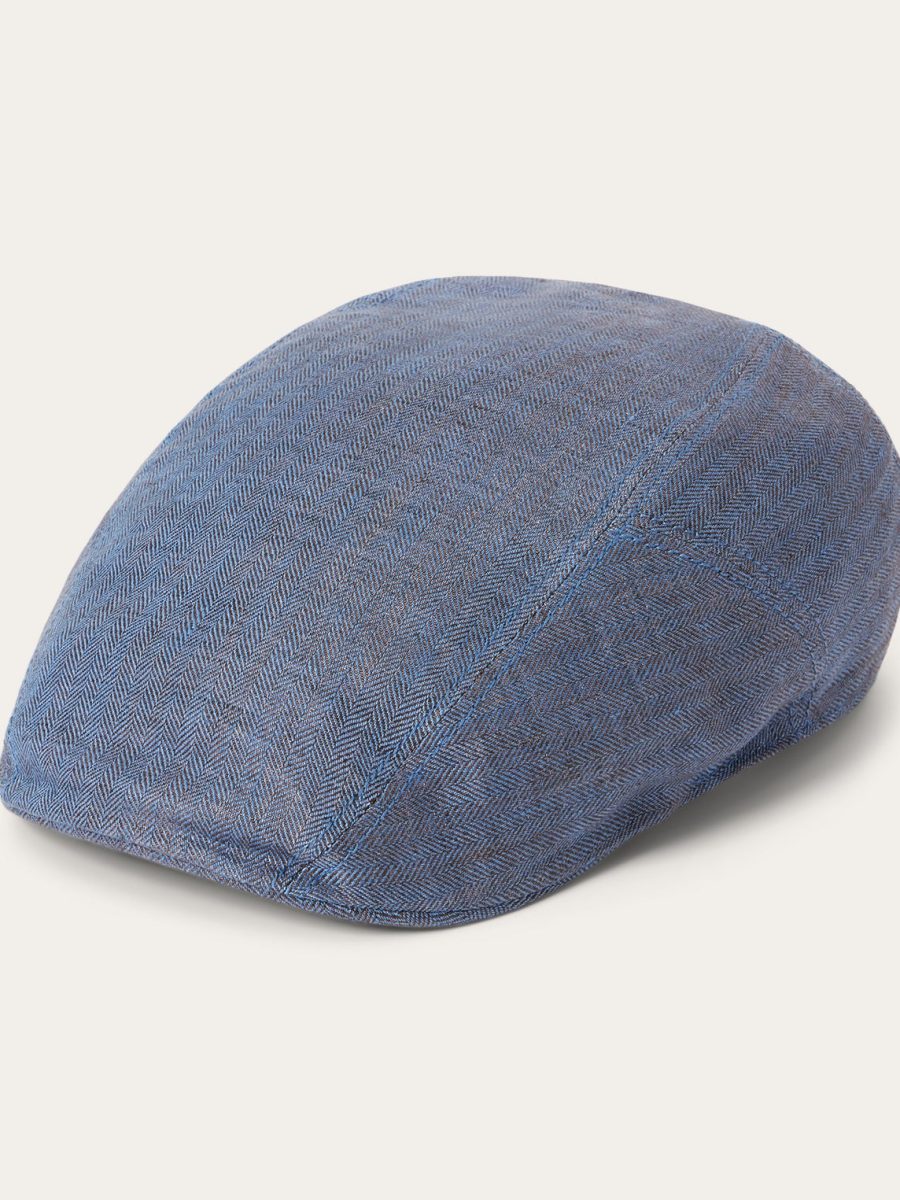 Herringbone Linen Ivy Cap