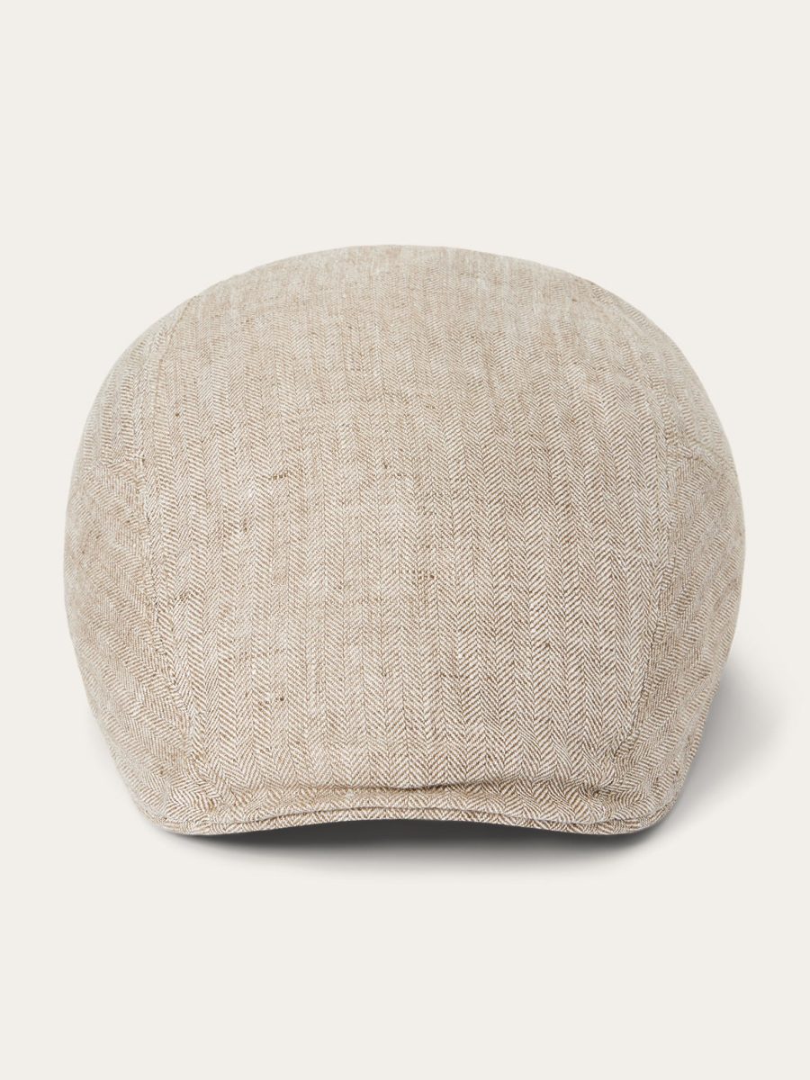 Herringbone Linen Ivy Cap