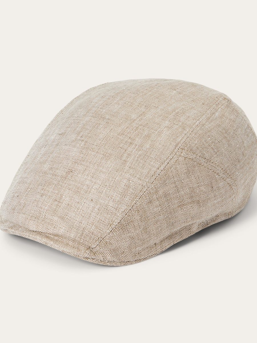 Herringbone Linen Ivy Cap