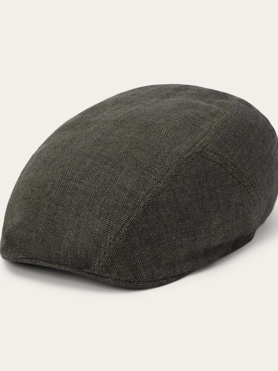 Herringbone Linen Ivy Cap
