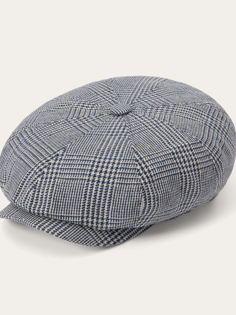 Glen Check Silk/Cotton 8-Panel Cap