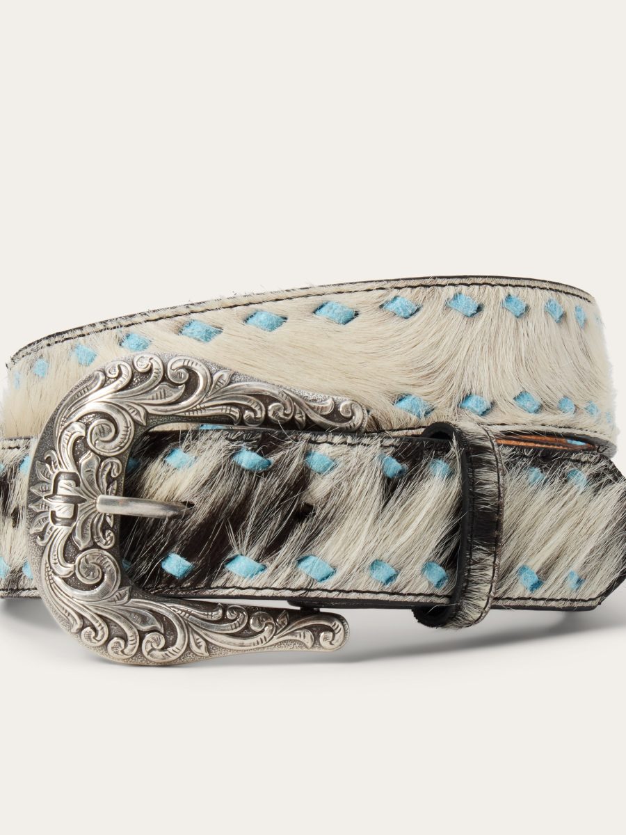 Hair-On-Hide Laced Belt