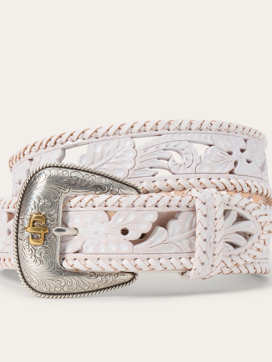 Tooled Laced Edge Belt