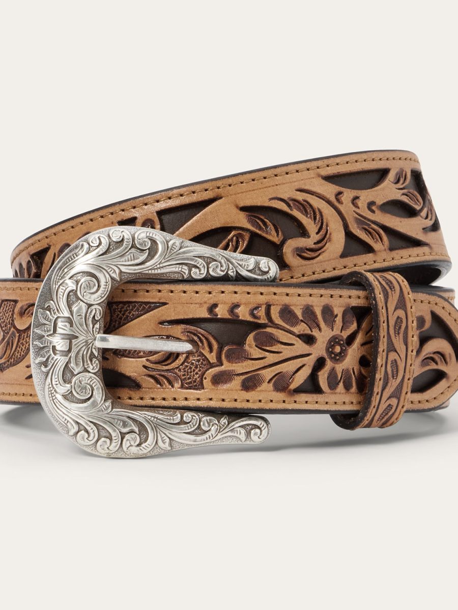 Flora Cutout Leather Belt