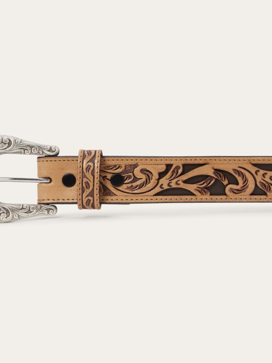Flora Cutout Leather Belt