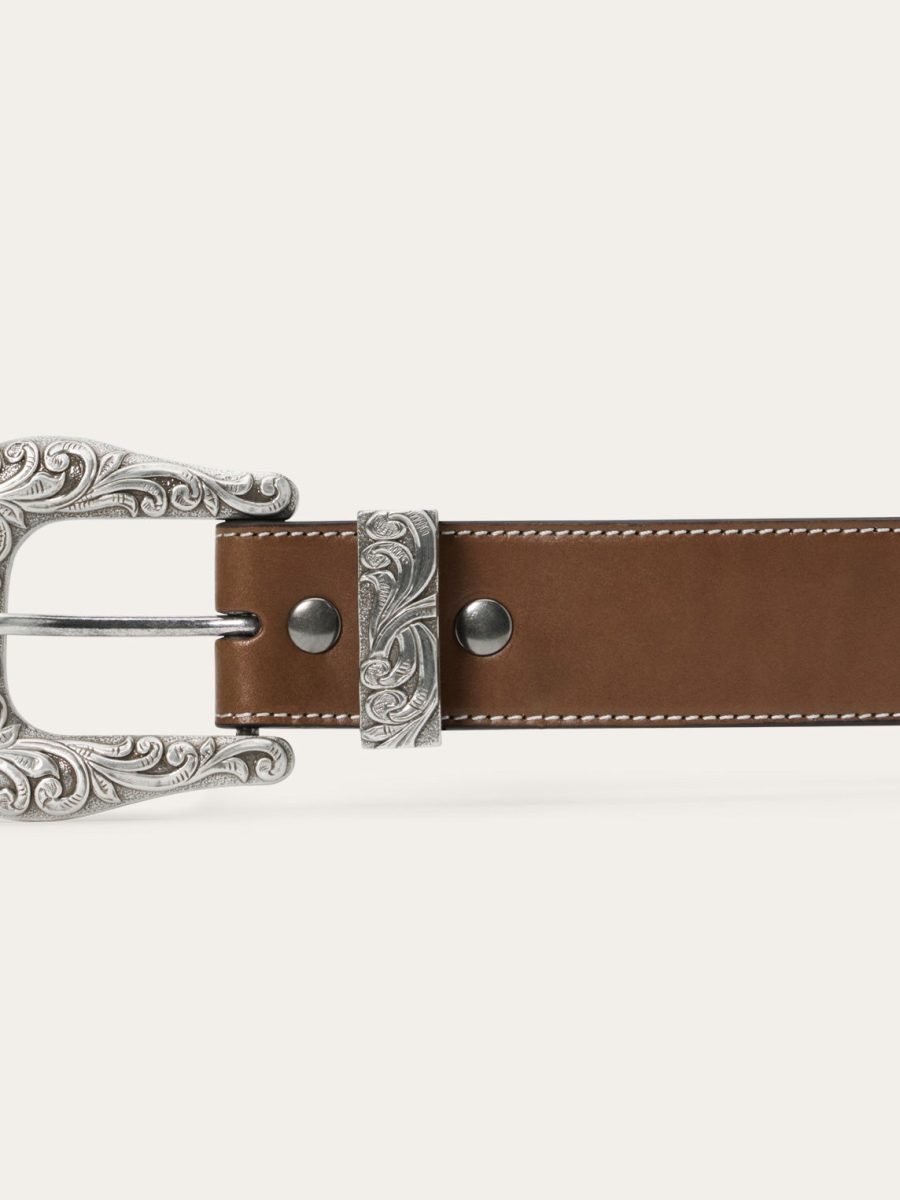 Tommy Bahama x Stetson Embroidered Leather Belt