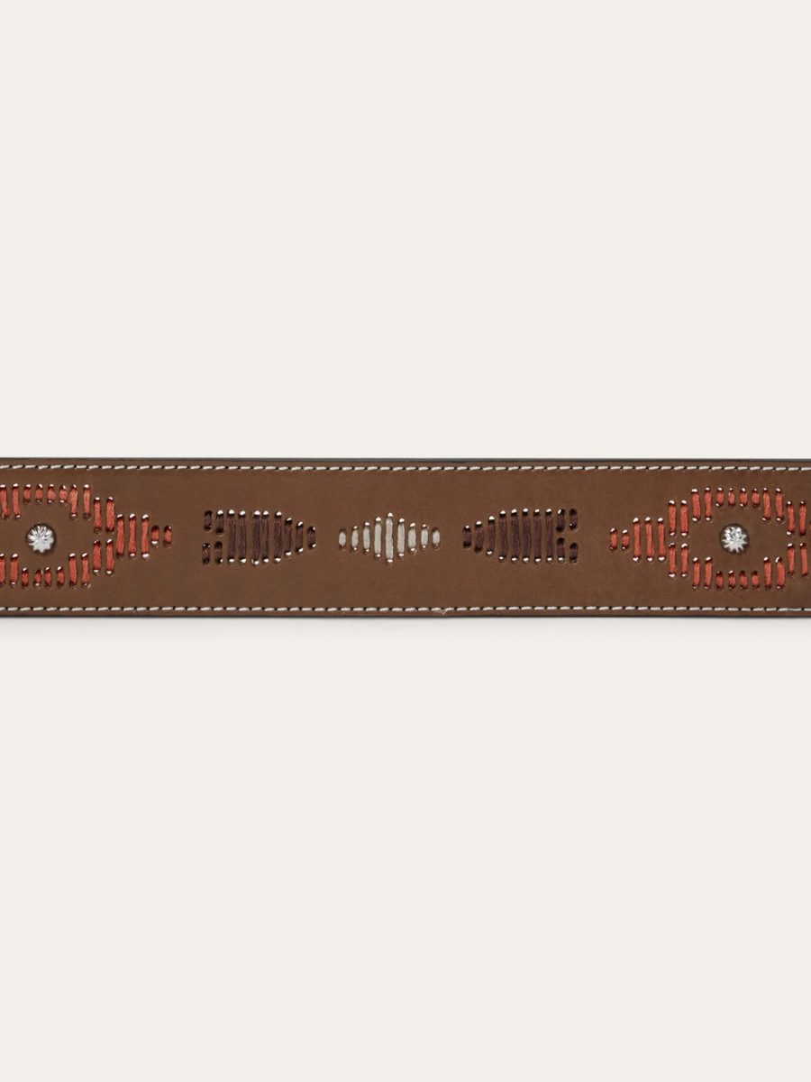 Tommy Bahama x Stetson Embroidered Leather Belt