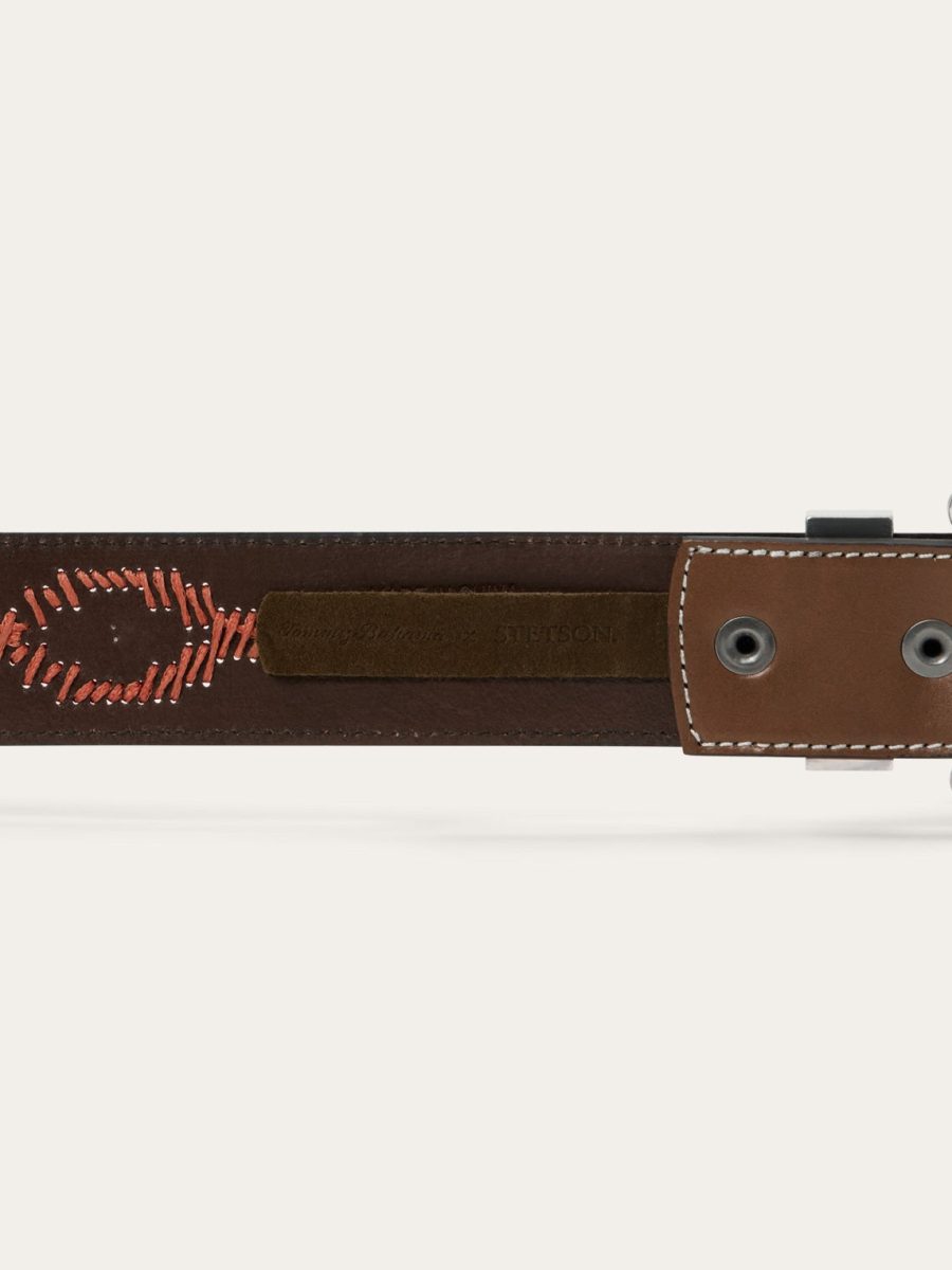 Tommy Bahama x Stetson Embroidered Leather Belt