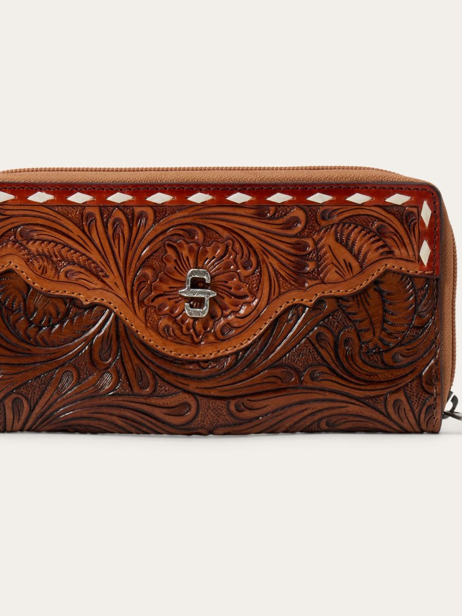 Tooled Zip Wallet
